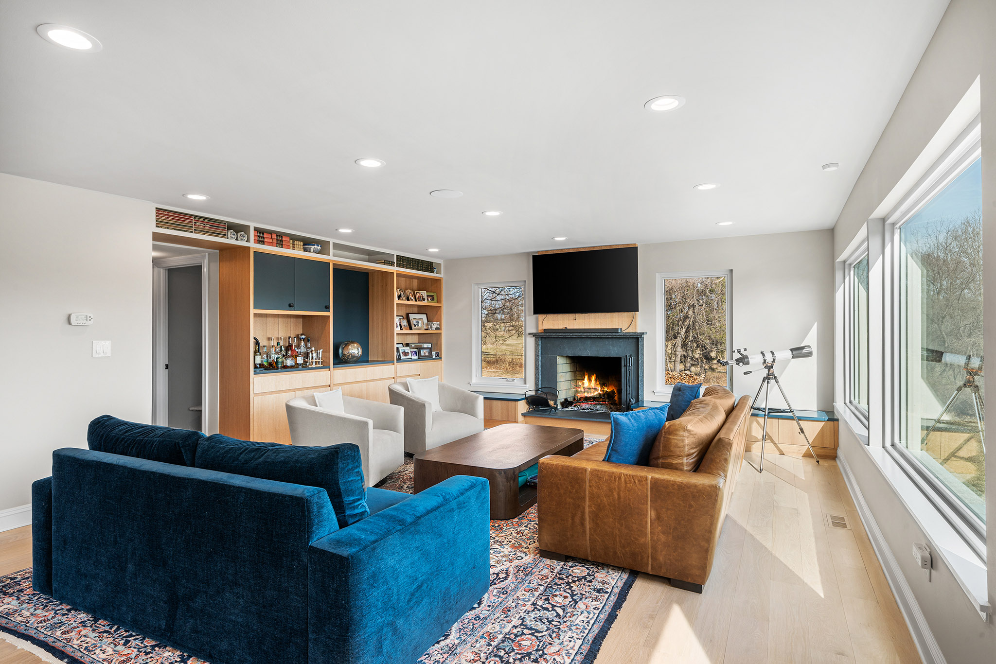 Domers Construction - First Floor Guestroom, Bathroom, Den, Living Room and Stairs